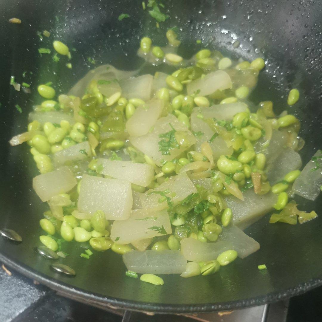 冬瓜榨菜毛豆