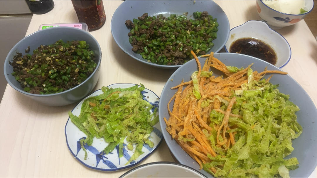 辣炒肉末芽菜豆角