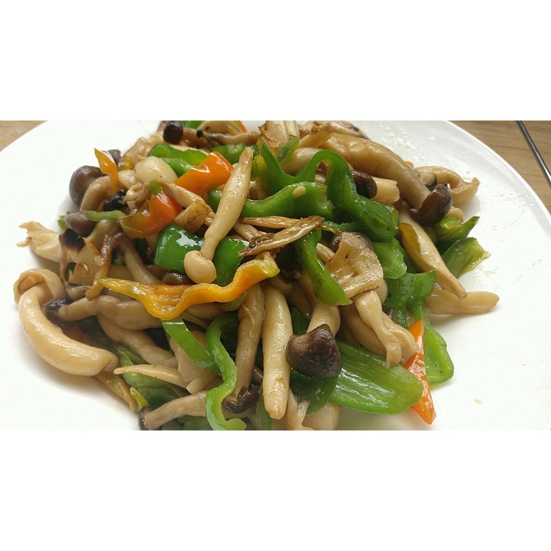 豆浆木有糖做的素炒蟹味菇