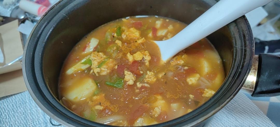 番茄豆腐面片汤