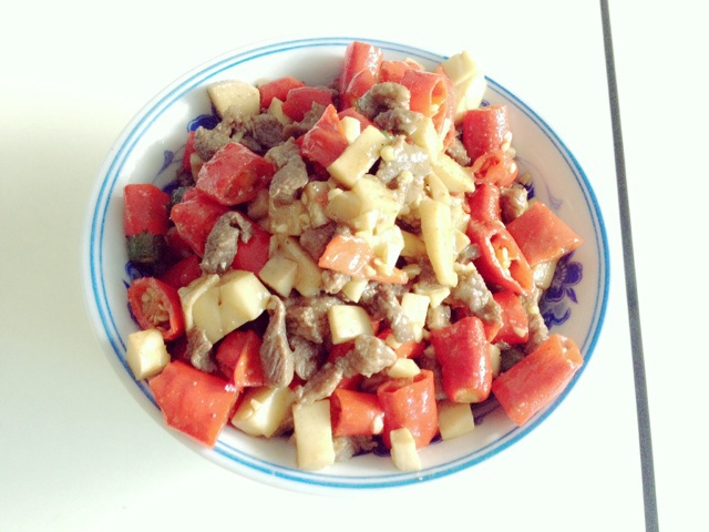 黑椒杏鲍菇牛肉粒