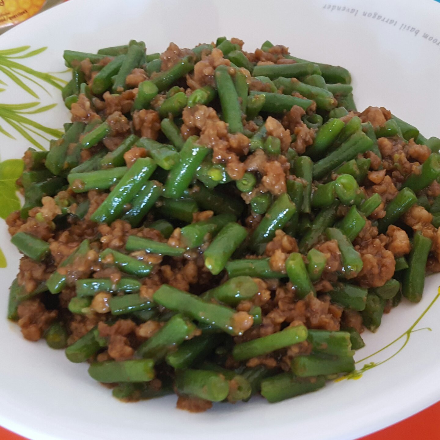 肉沫豆角下饭菜