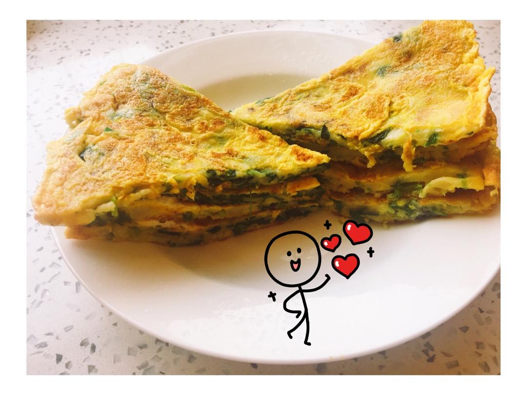 菠菜鸡蛋饼