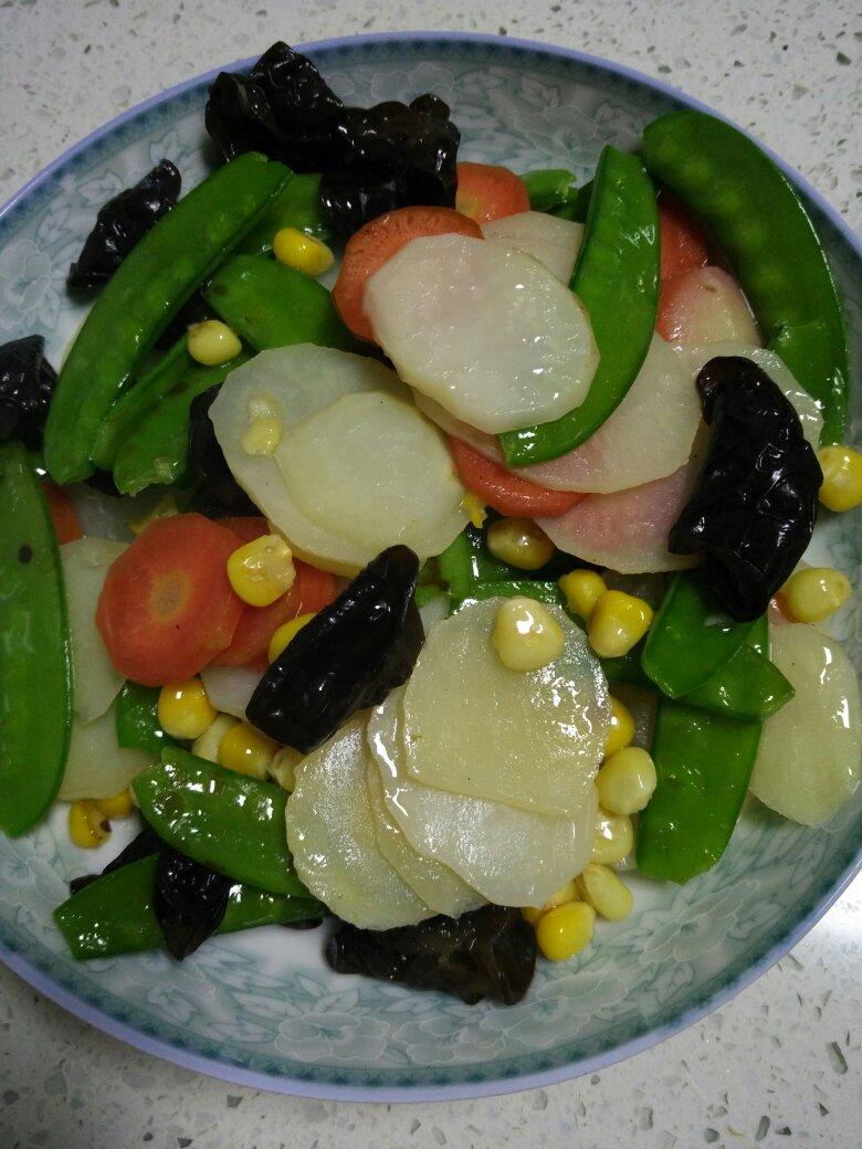 手机用户1886_416j做的素菜也可以这么美—荷塘小炒素菜也可以这么美