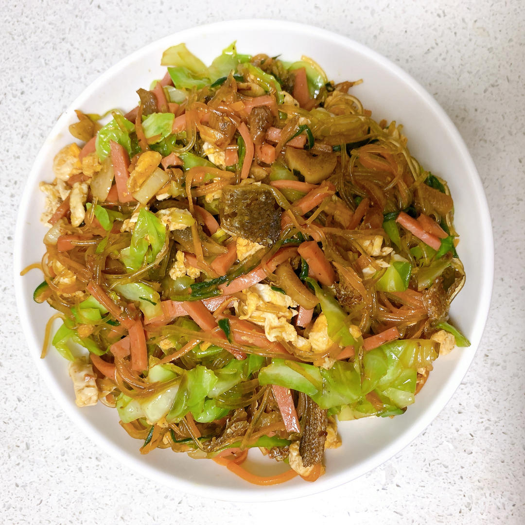 超下饭包菜炒粉丝