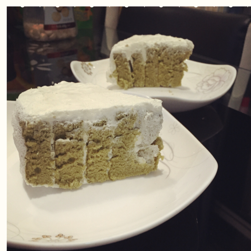 抹茶戚风螺纹蛋糕