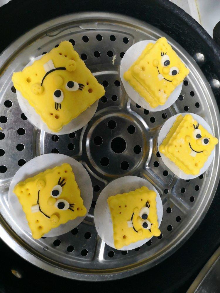 【原创】海绵宝宝双层馒头（中式汉堡）