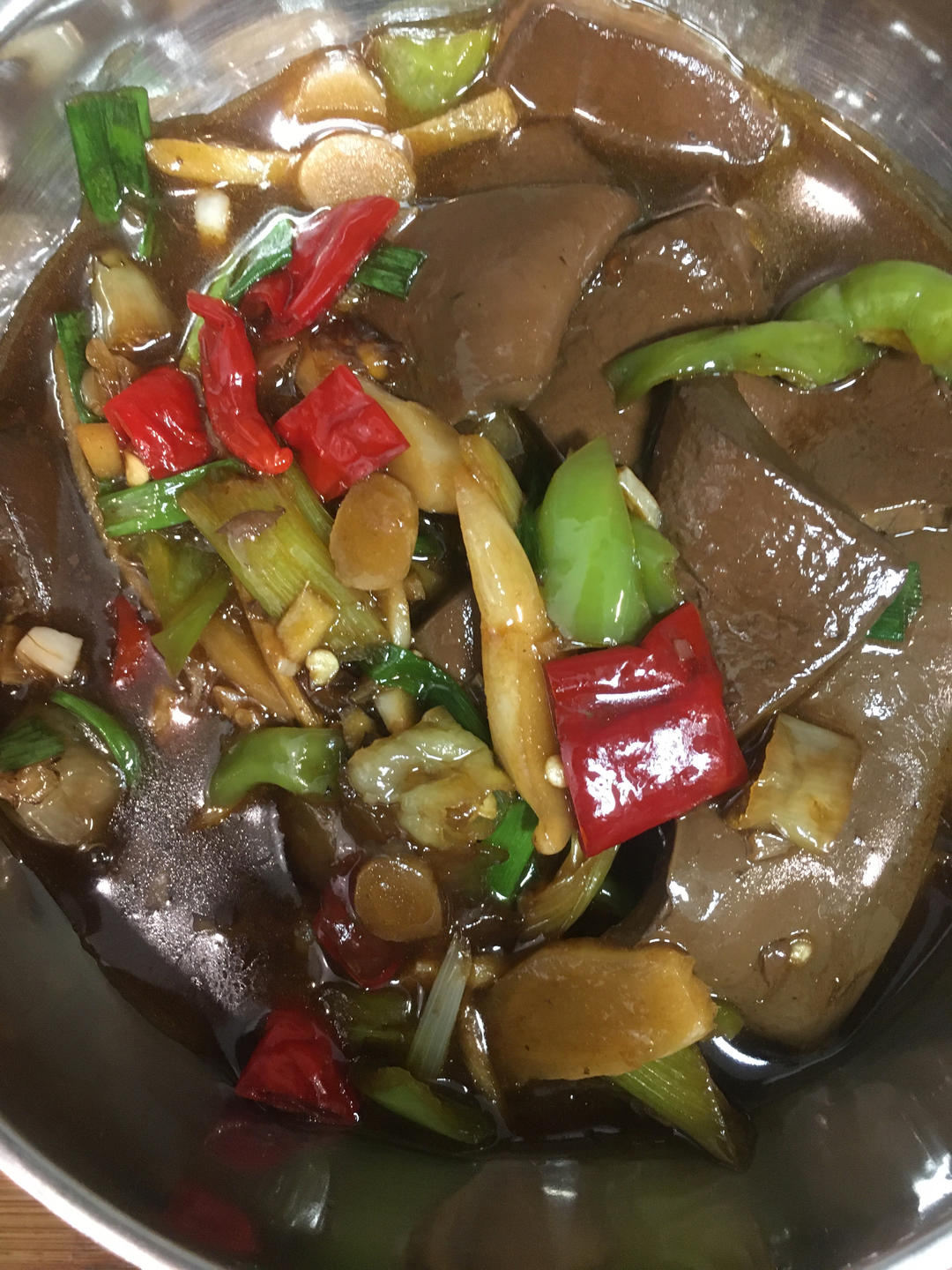 爆炒鸭血