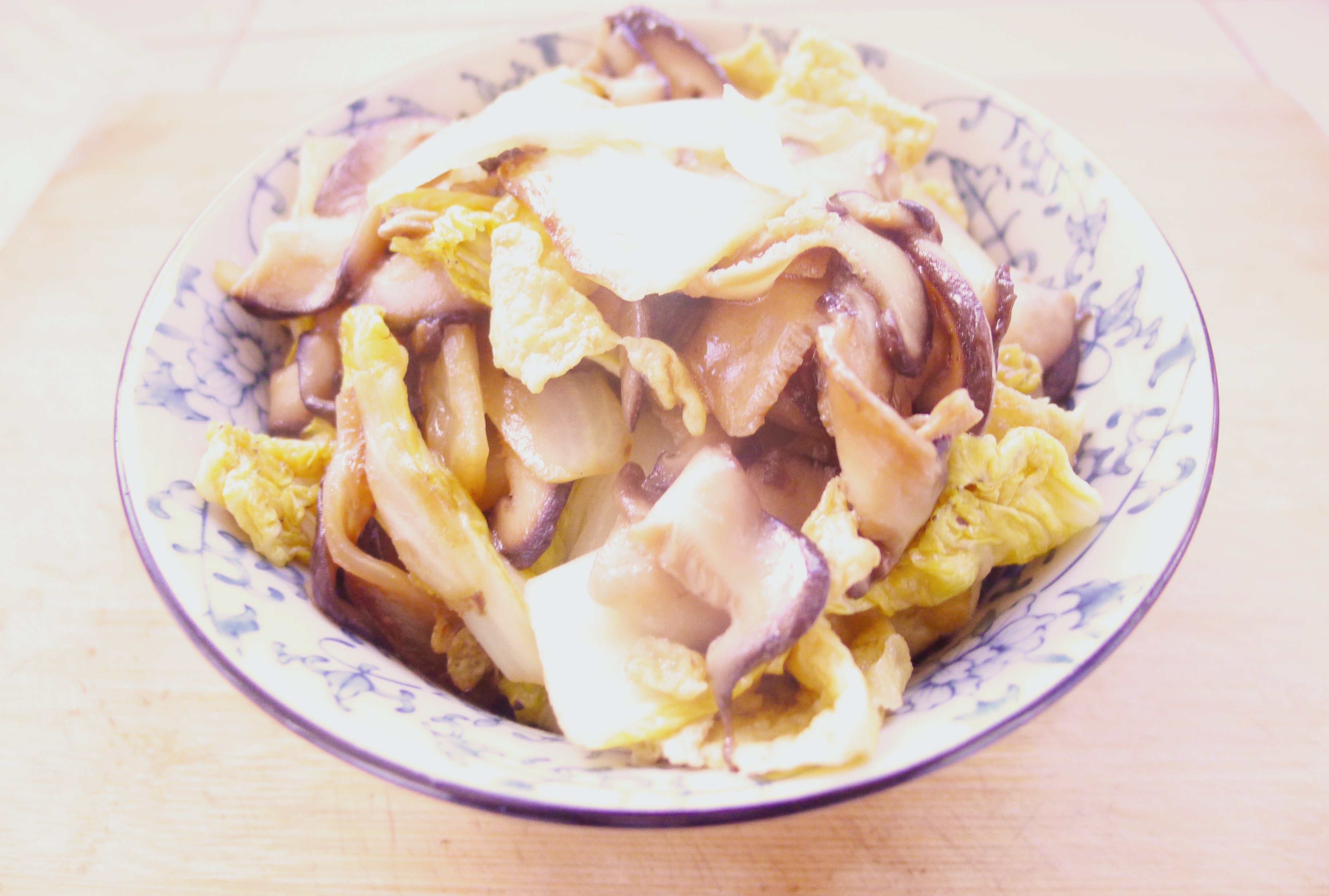 娃娃菜炒香菇