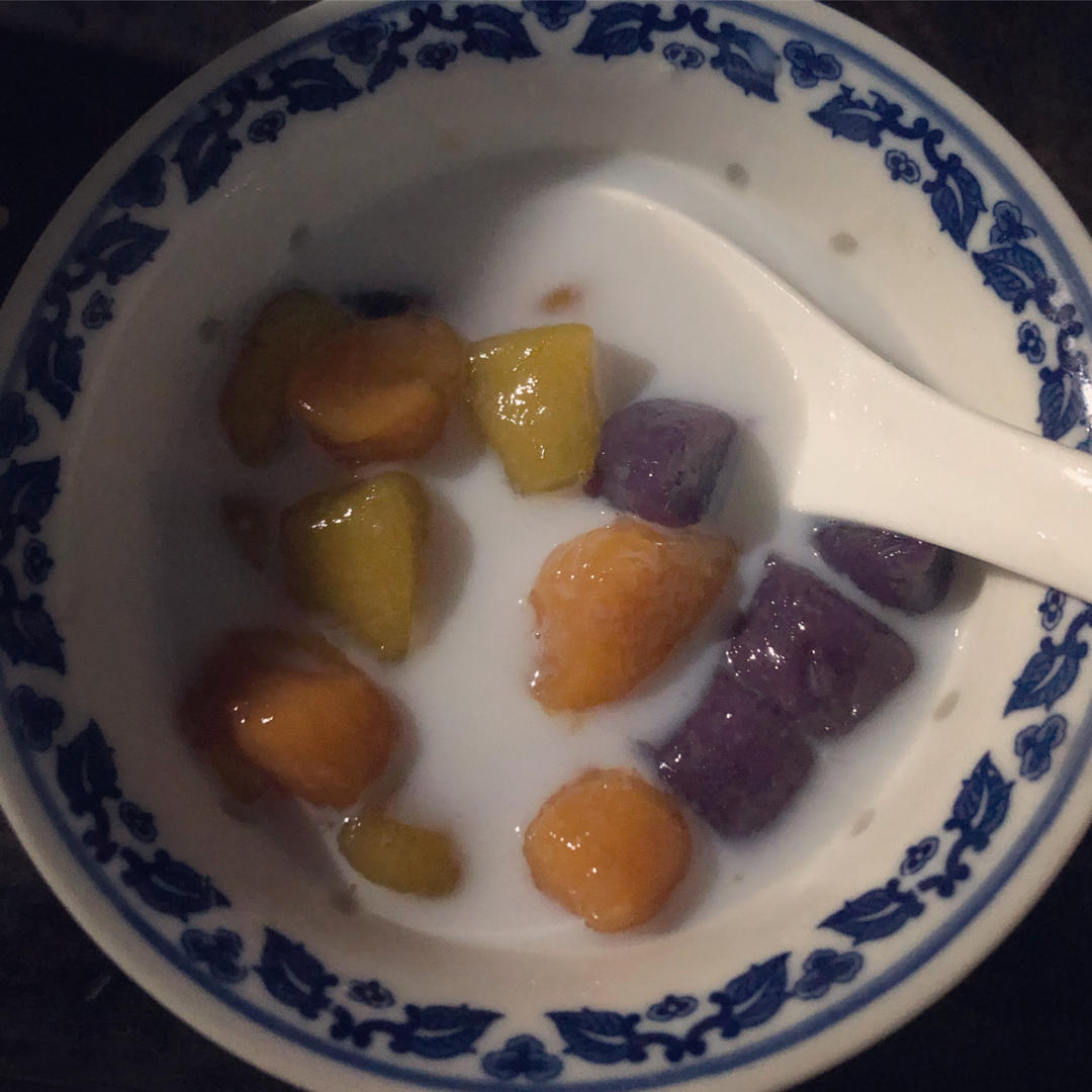 自制三色芋圆1⃣️（附上窍门详细比例）