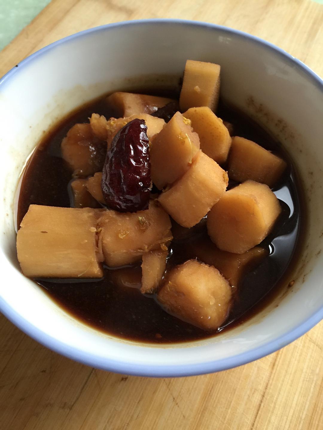 桂花红糖山药甜点的做法