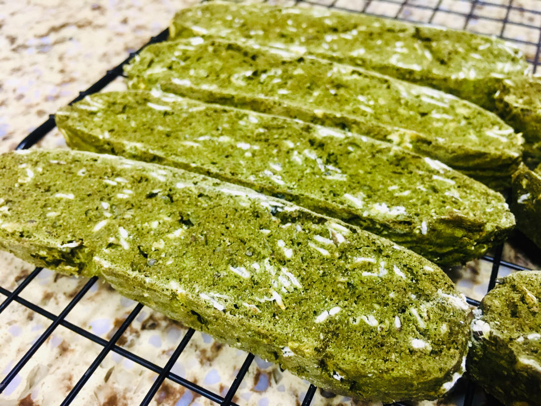 无糖无油抹茶燕麦脆饼