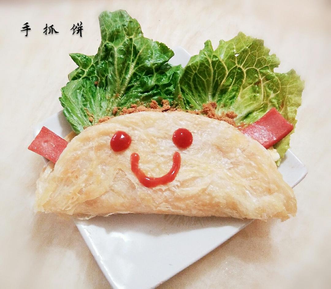 培根鲜蔬手抓饼