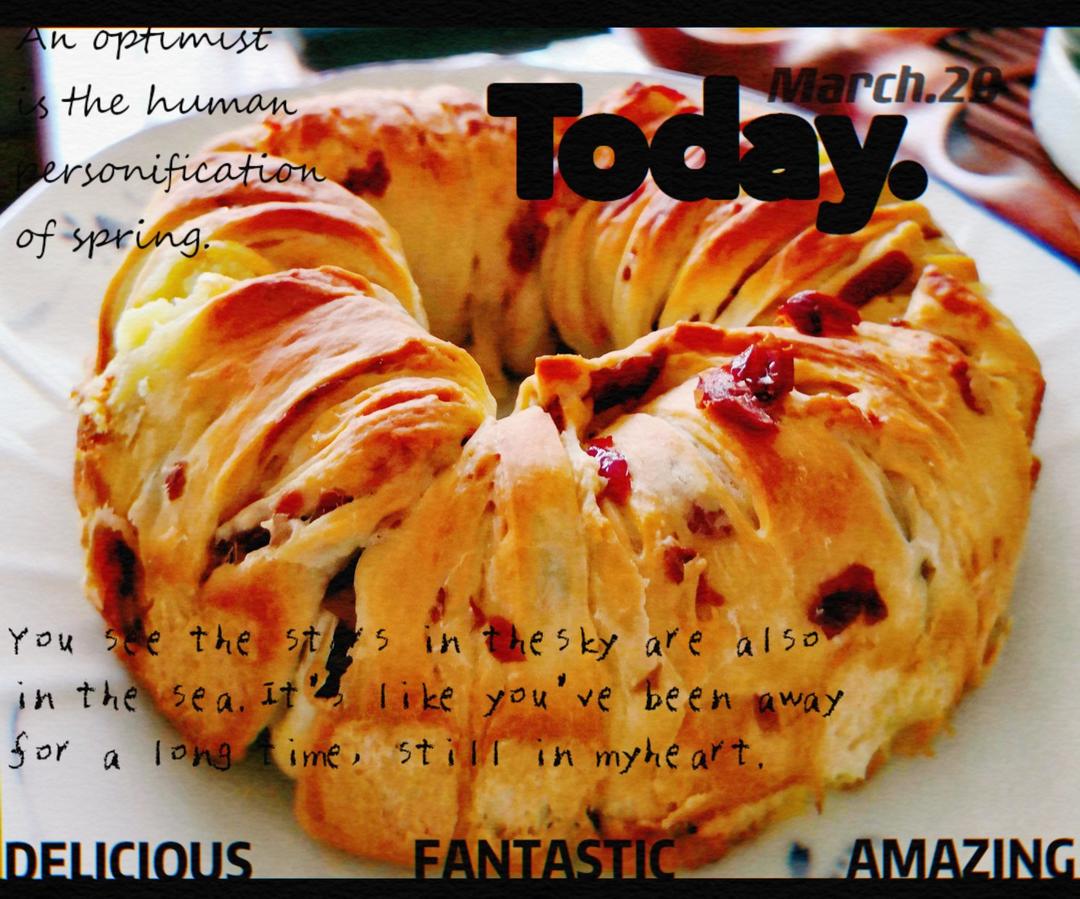 面包店里的常客——蔓越莓奶酪软欧