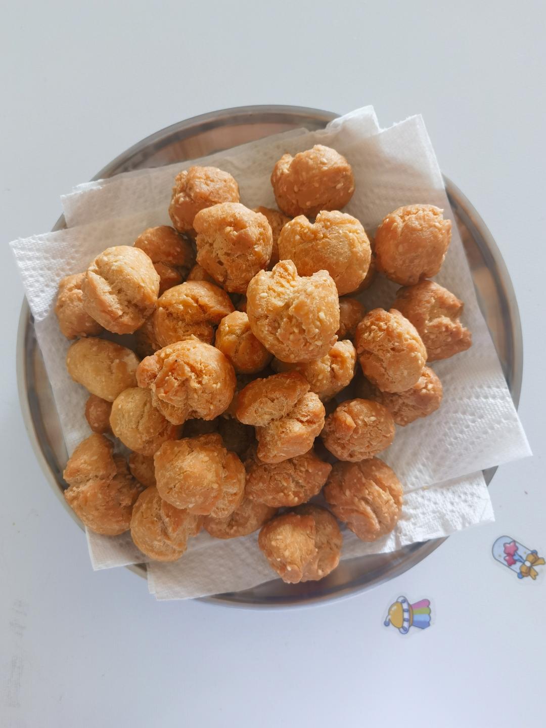 ［炸］开口笑的做法