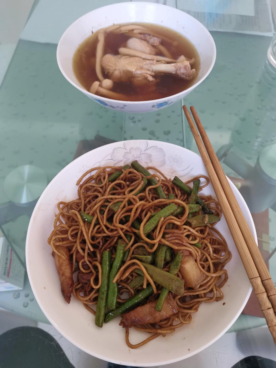 地道老北京扁豆焖面 豆角焖面 太好吃小心吃撑哦