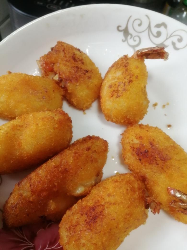 🌈颜值爆表的黄金虾球🍤，外酥里嫩，做法超简单～