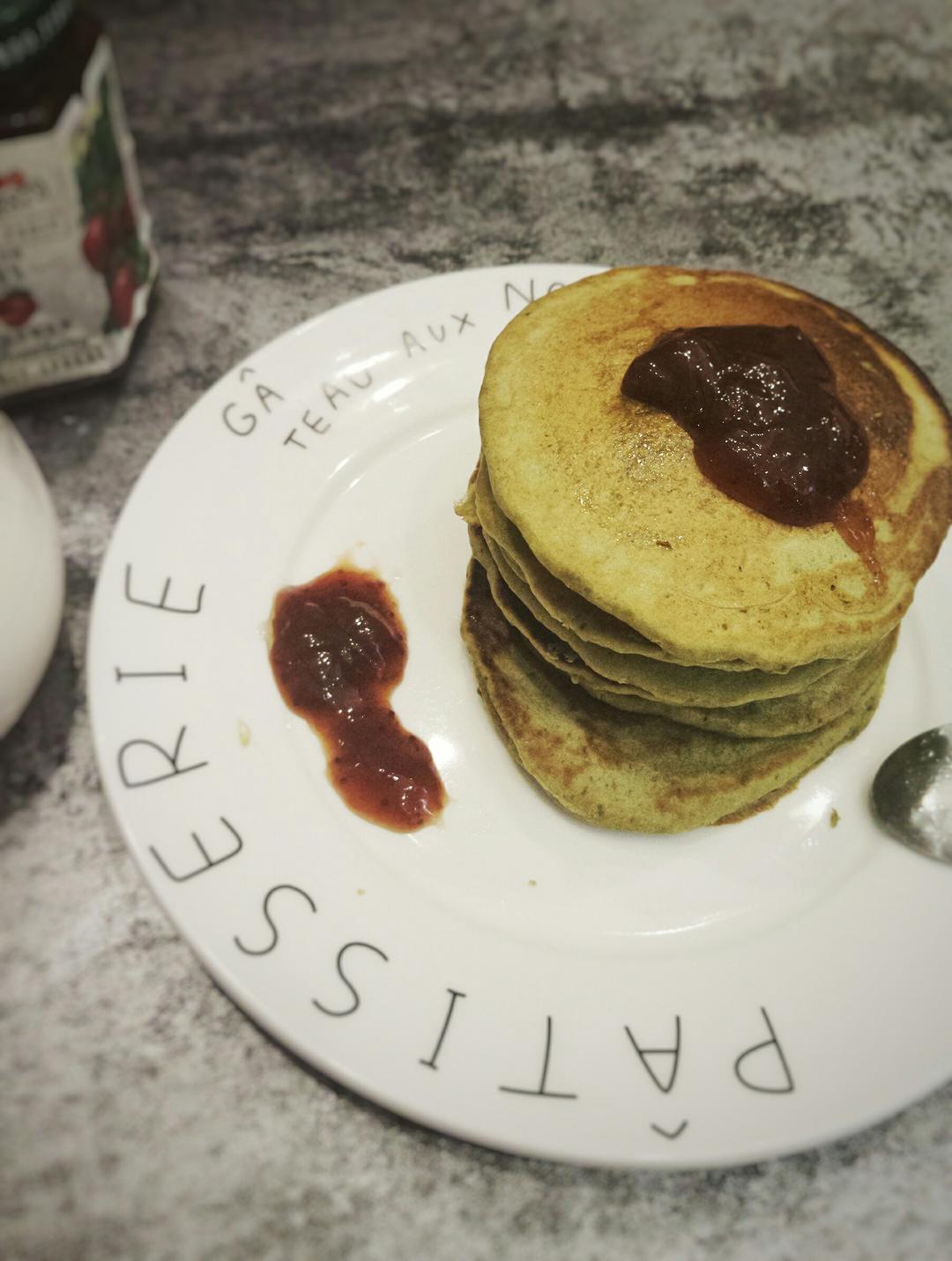 茬早餐8—抹茶松饼（无油）