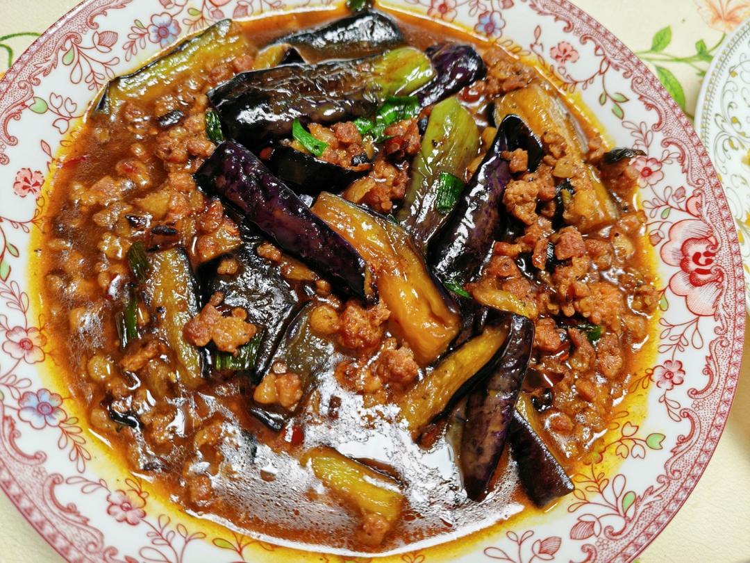 红烧肉沫茄子