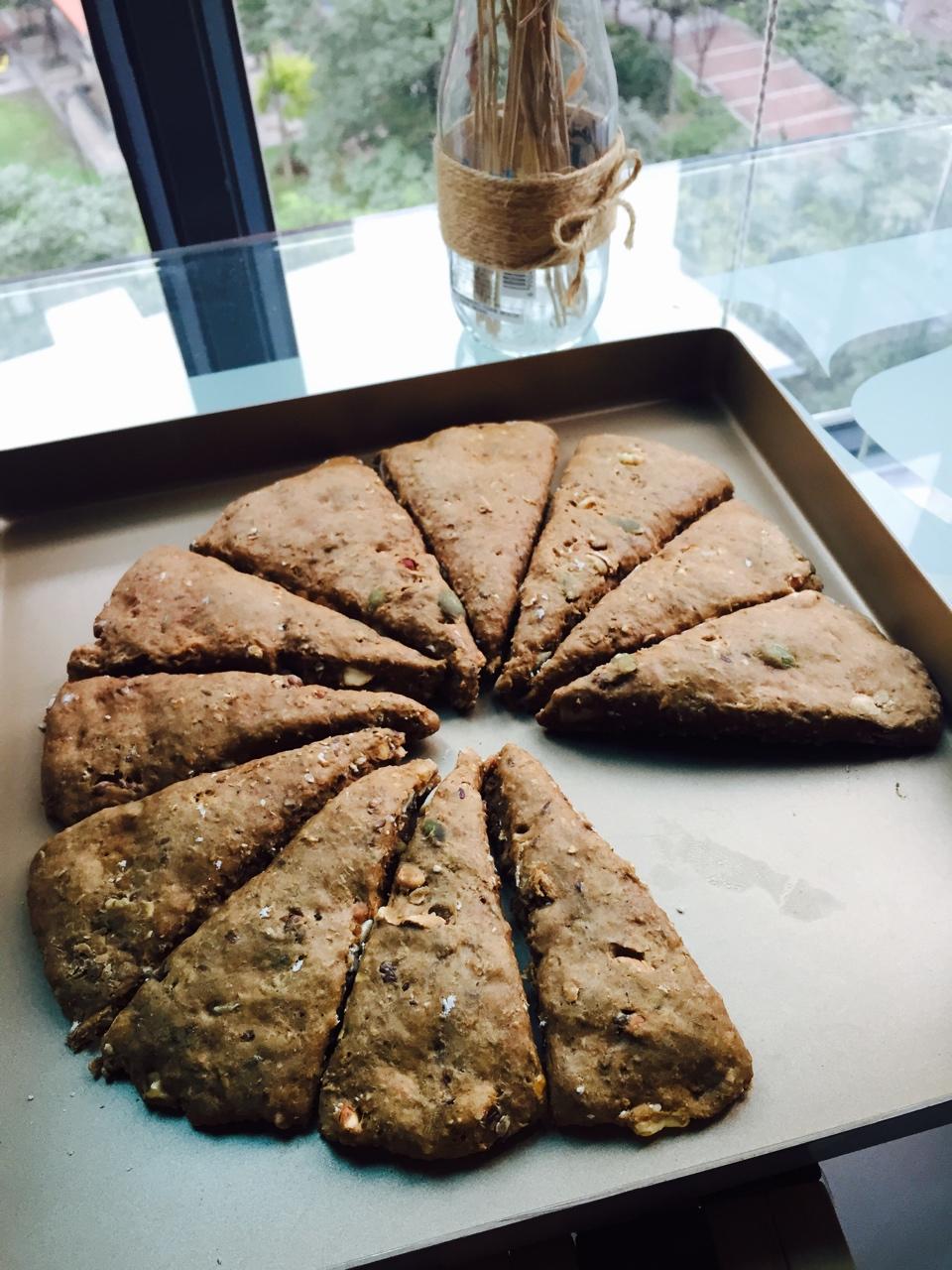 椒盐核桃燕麦司康丨健康·烘焙