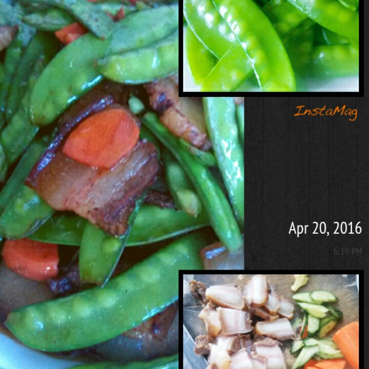 荷兰豆炒腊肉