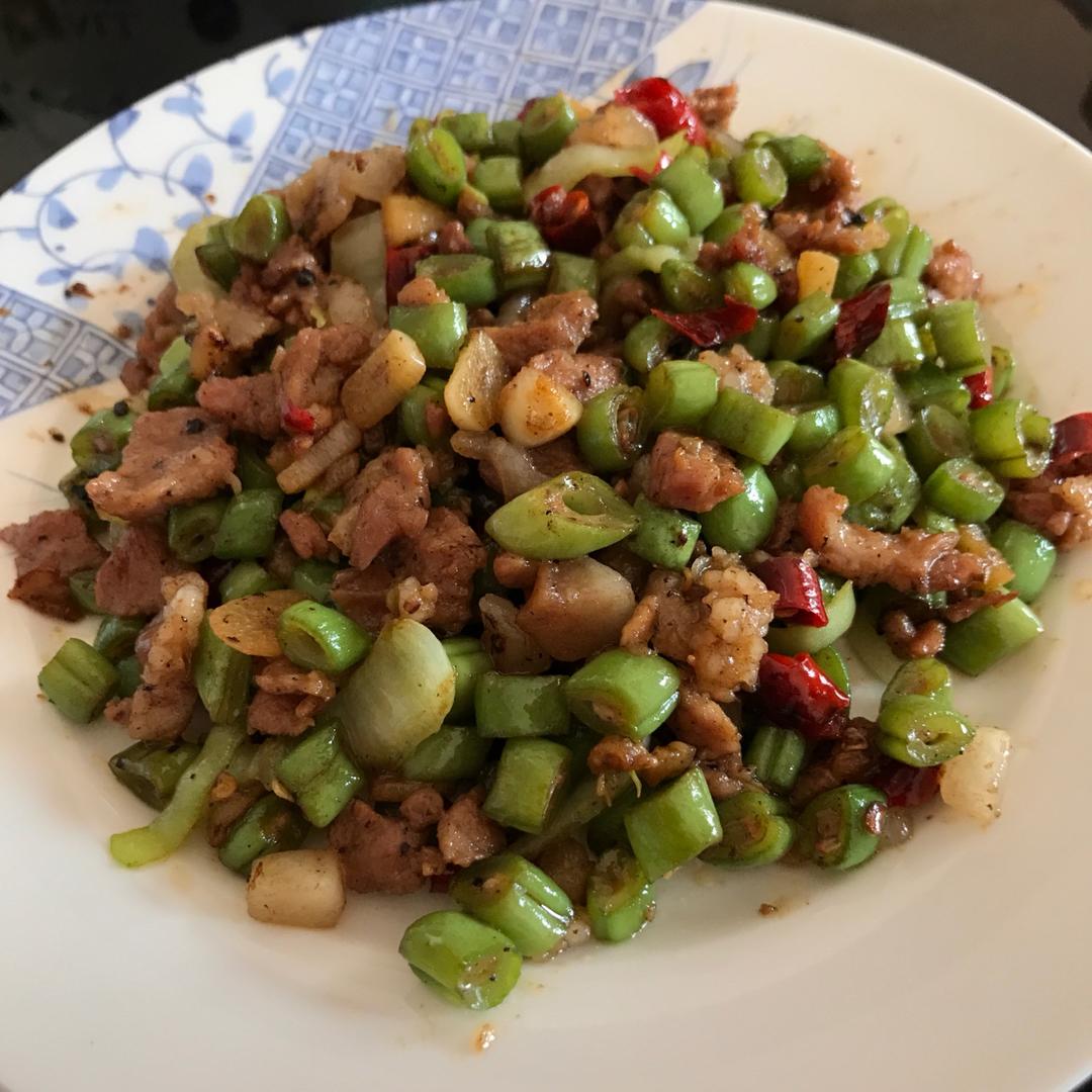 肉沫豆角下饭菜