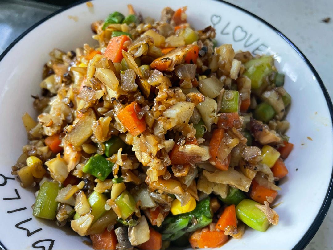 低脂三文鱼炒饭