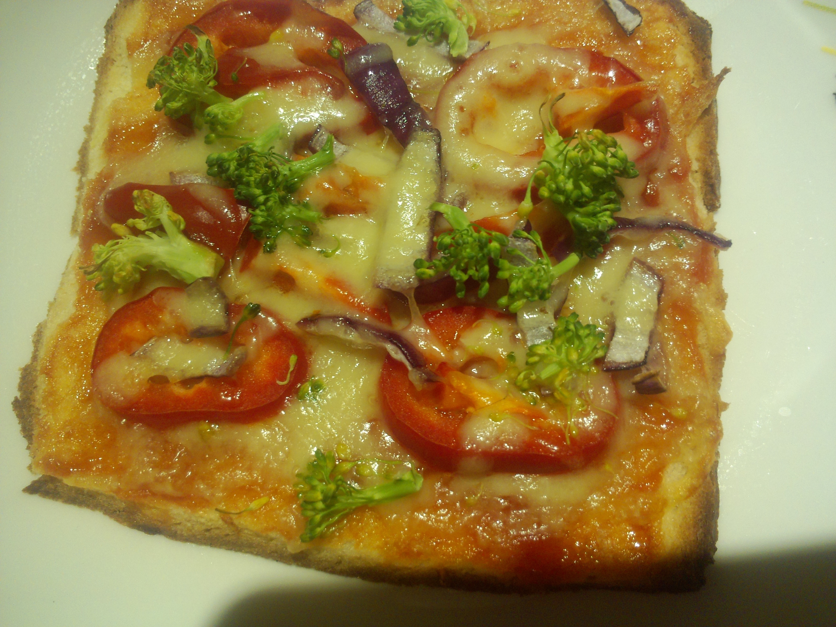 吐司培根小批萨