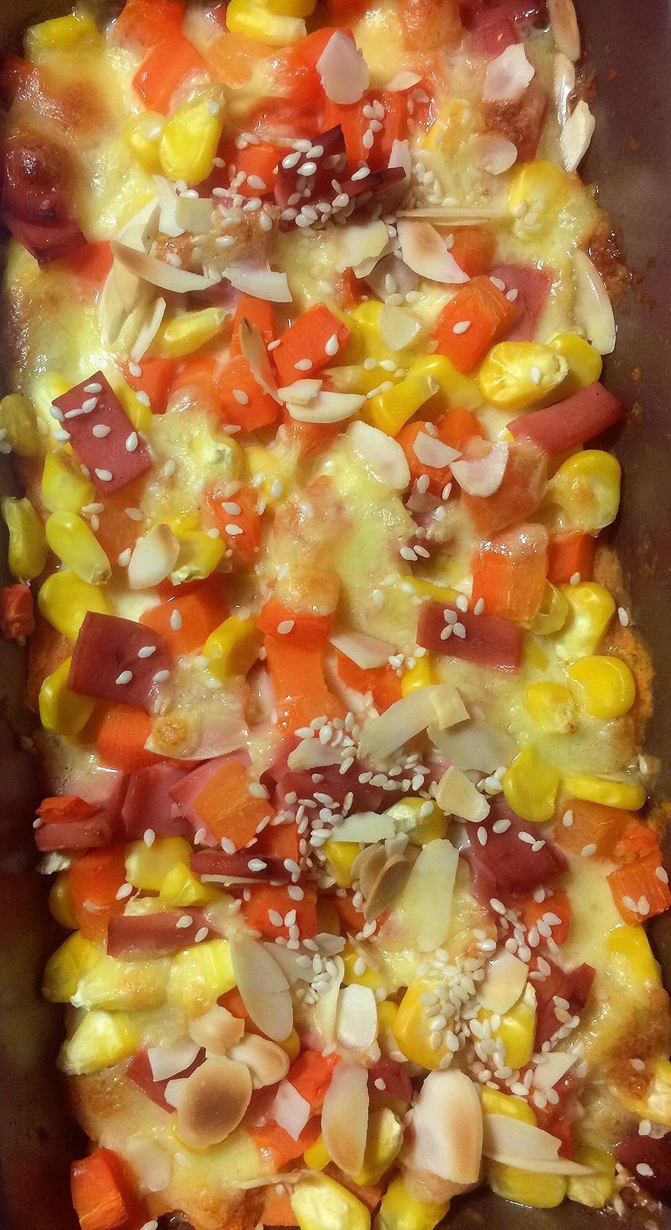 芝士蔬菜焗红薯（健康无油版）的做法