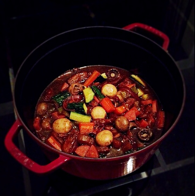 口蘑酱茄子煲（塔吉锅）