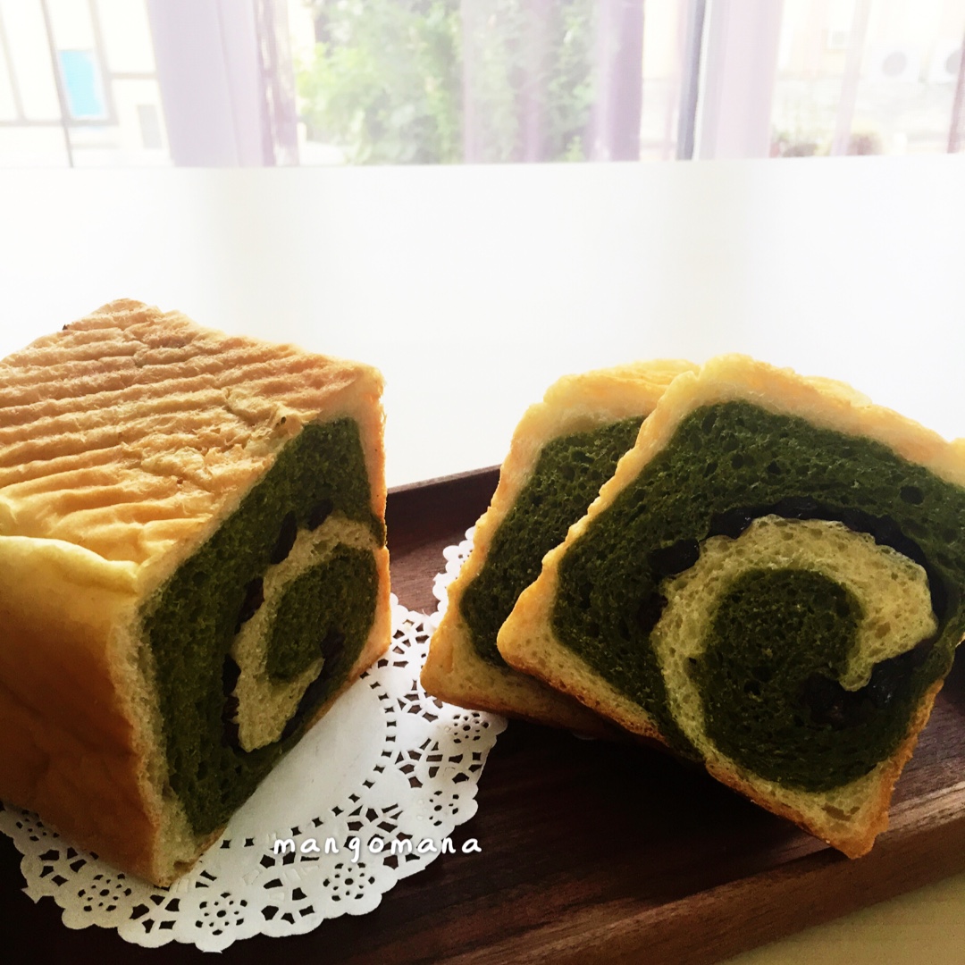 抹茶蜜豆吐司