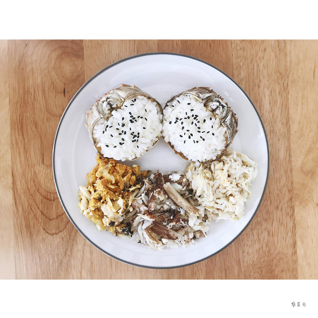 《风味人间〉之 秃黄油拌饭      by wqy（蟹肉拌饭）