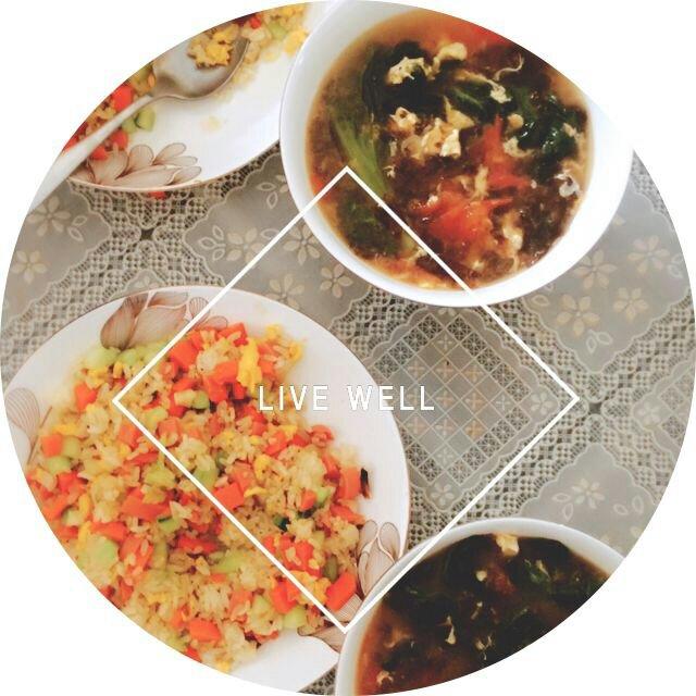 鸡蛋青豆炒米饭