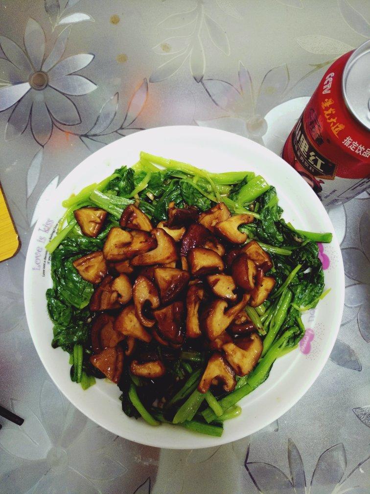 香菇炒油菜