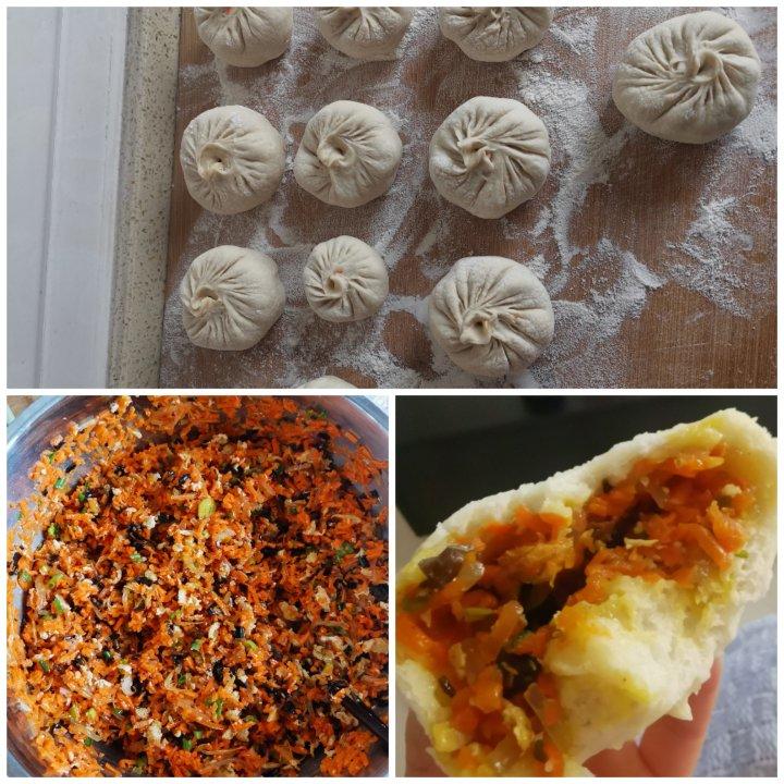 胡萝卜木耳鸡蛋素包子