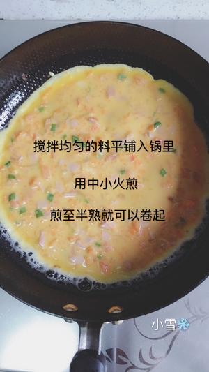 番茄火腿鸡蛋卷的做法 步骤14