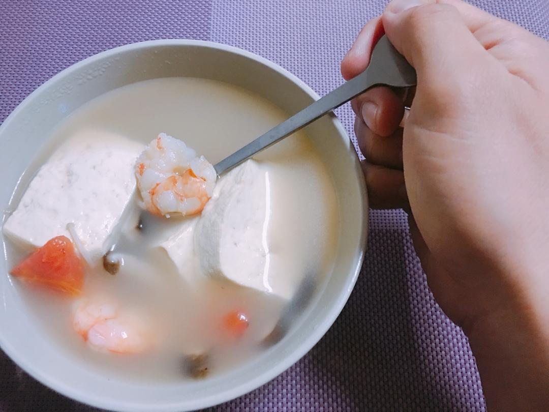 鲜虾菌菇豆腐锅-高蛋白减脂增肌
