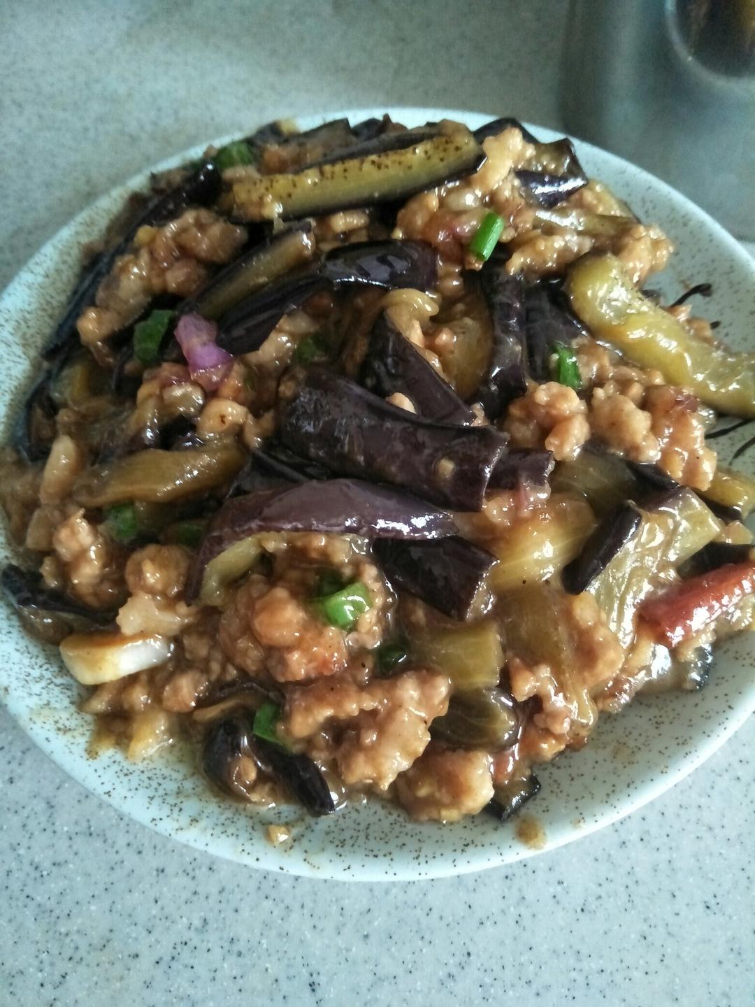 红烧肉沫茄子