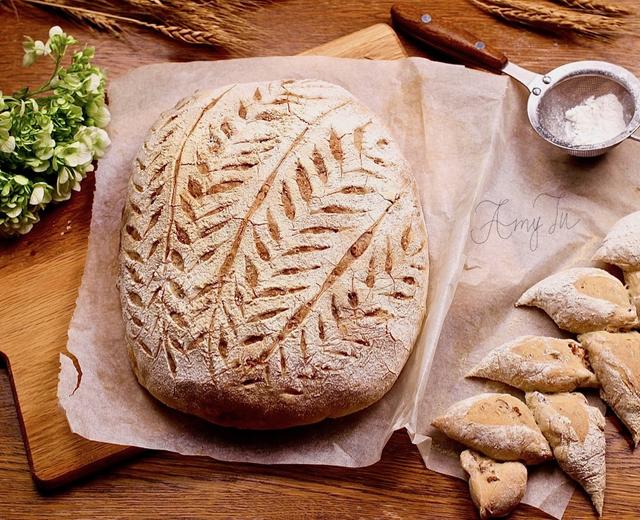 【低油无糖】核桃乳酪欧包的做法