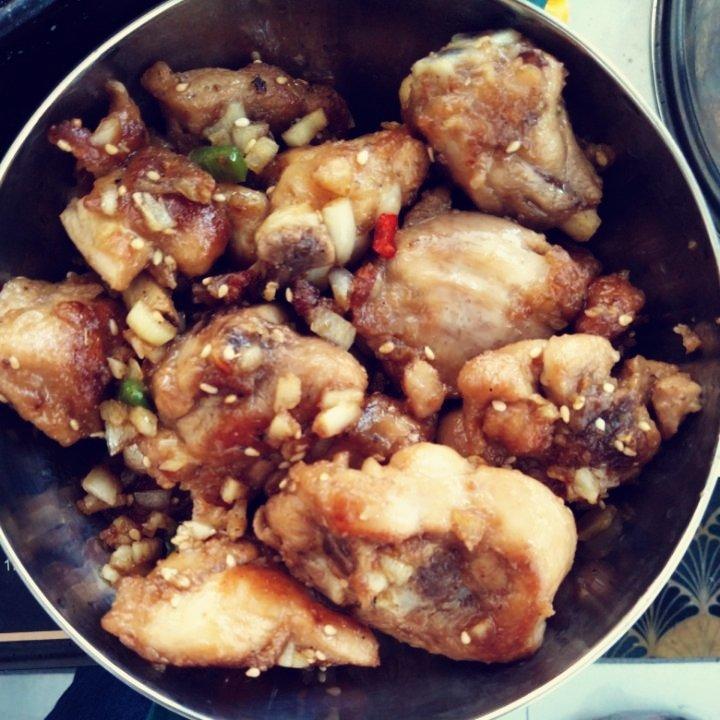 蒜味辣鸡块