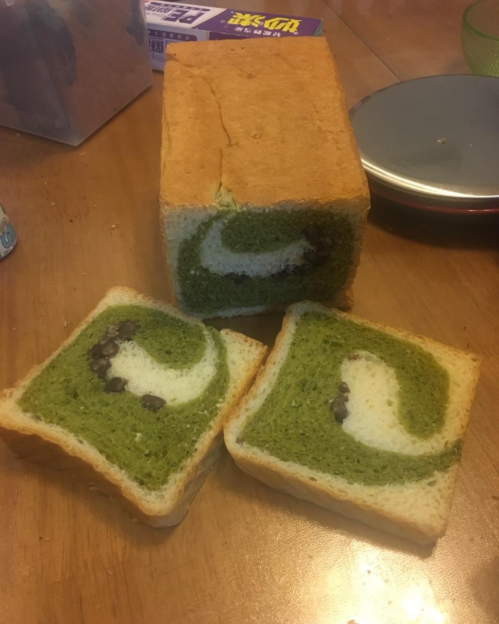 抹茶蜜豆吐司