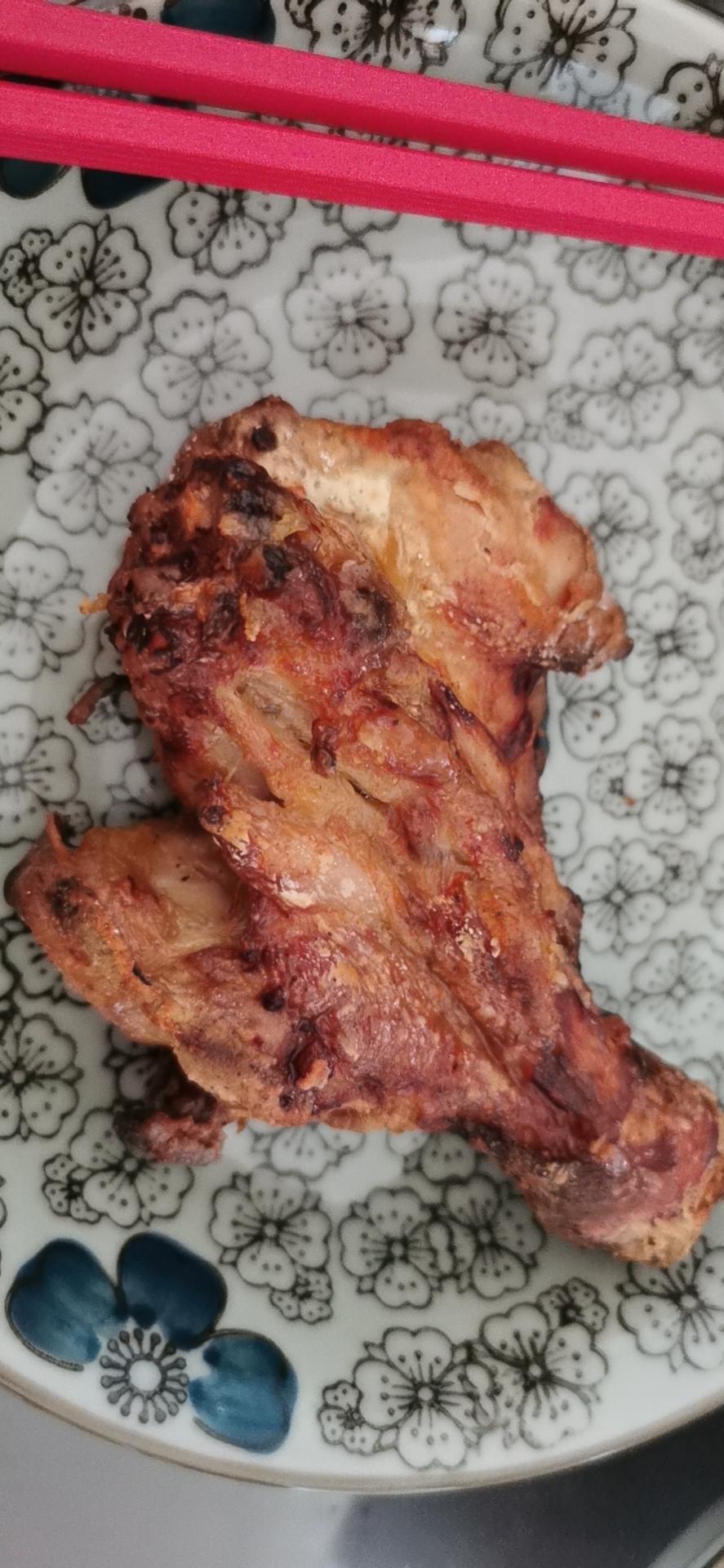 不用一滴油又鲜嫩多汁表皮酥脆的空气炸锅炸鸡腿🍗