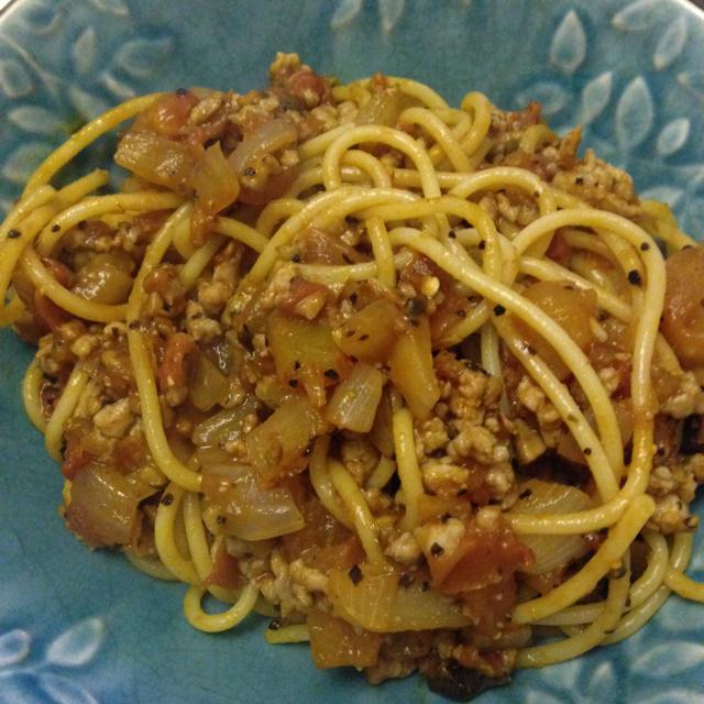 蕃茄蘑菇肉酱意大利面