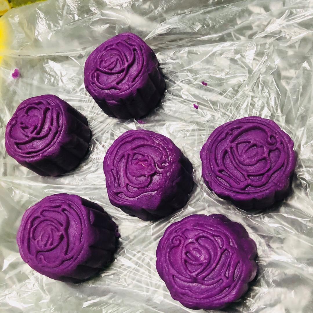 紫薯奶黄月饼（不需烤箱的月饼）