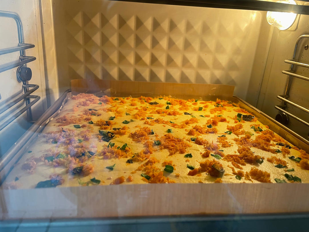 香葱海苔肉松芝麻蛋糕卷