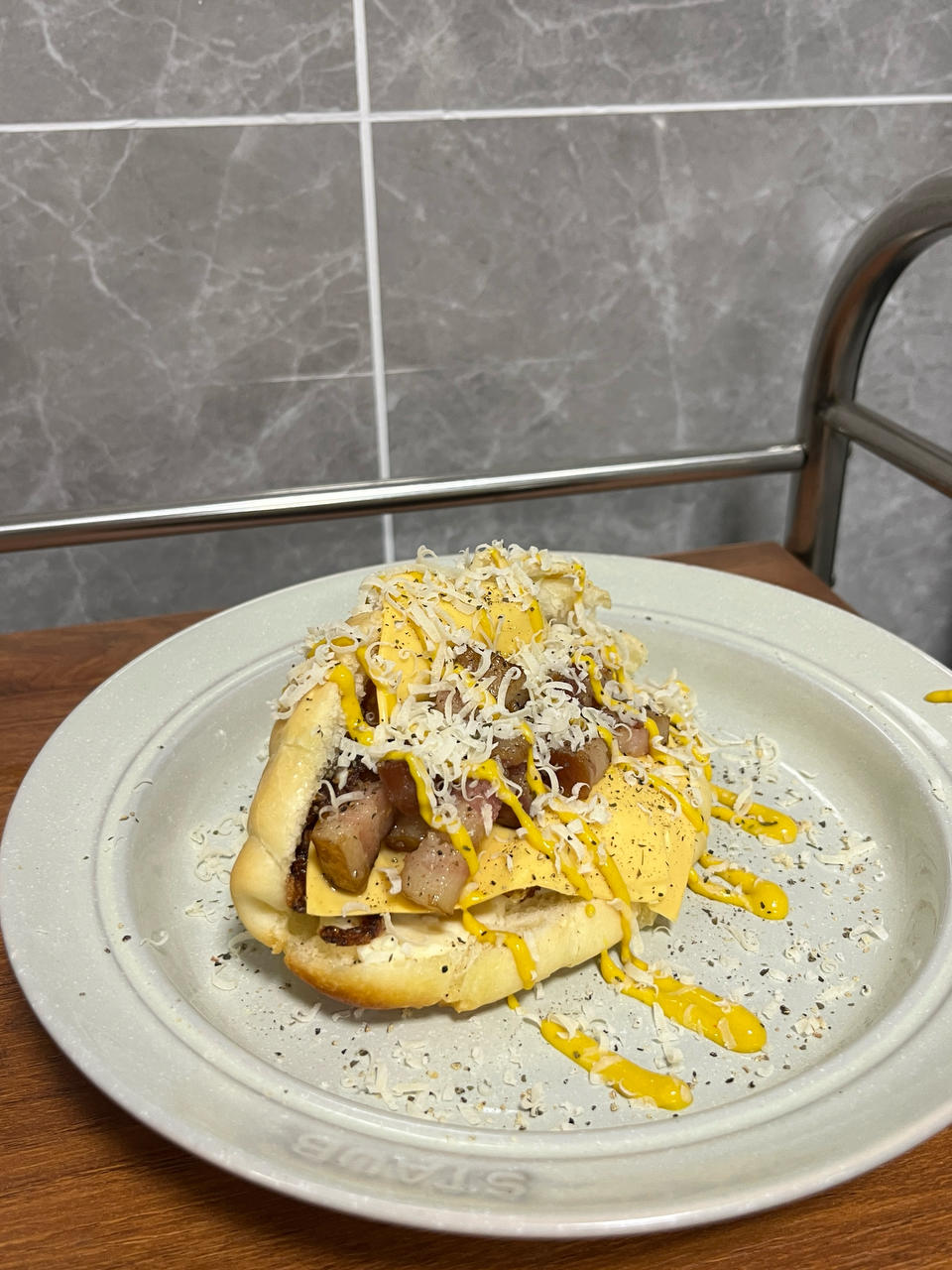 5分钟能量早餐💪叠叠乐培根三明治