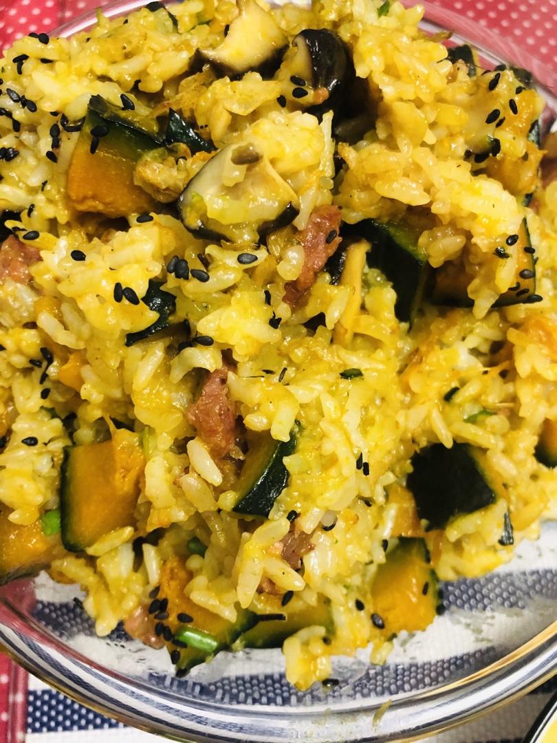 美味到不行的南瓜饭