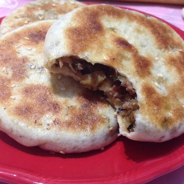 做的梅干菜馅饼