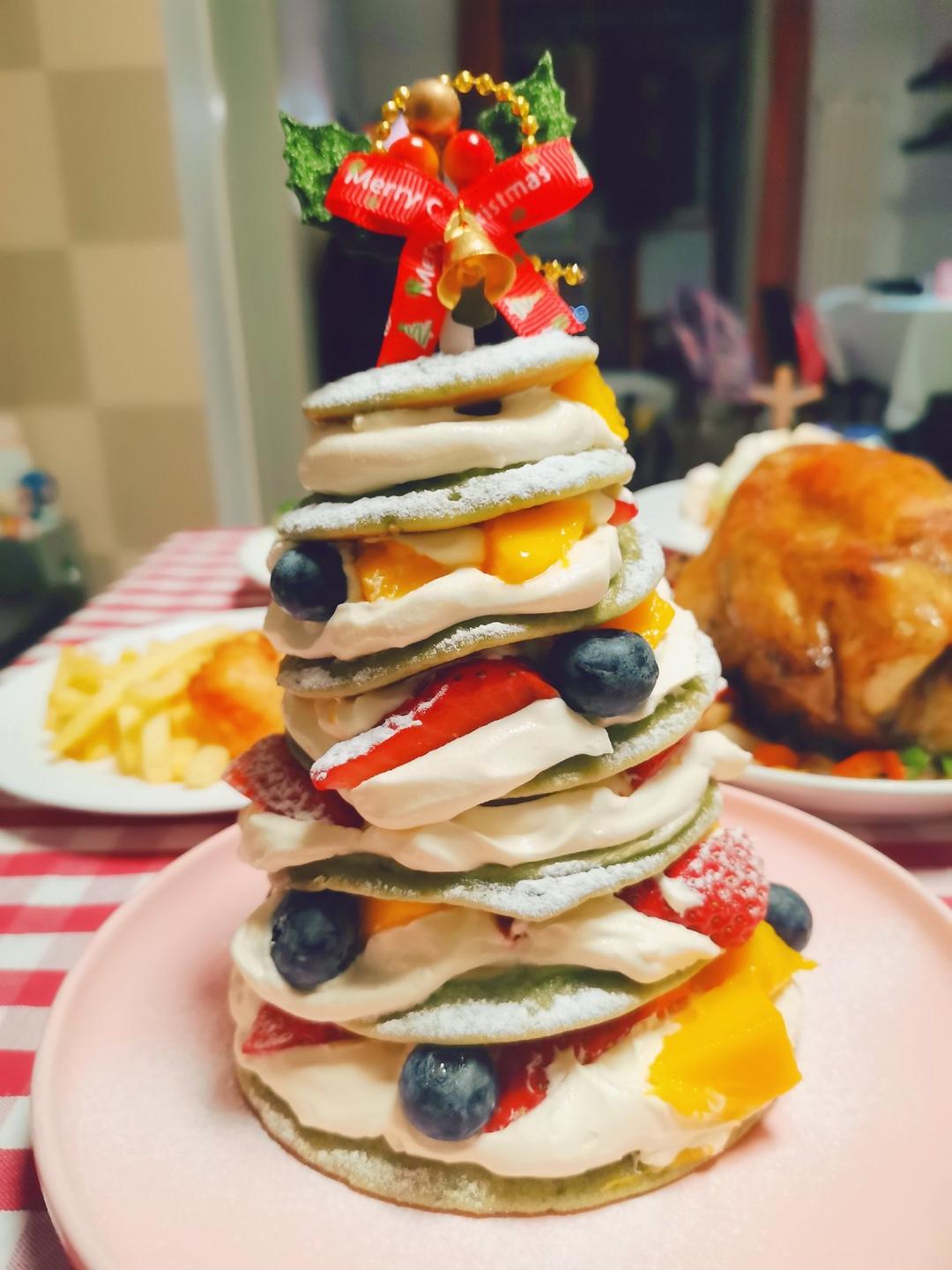 免烤箱❗️高颜值巨好吃的圣诞树松饼蛋糕🎄手把手教你做，让我们一起快乐过圣诞。