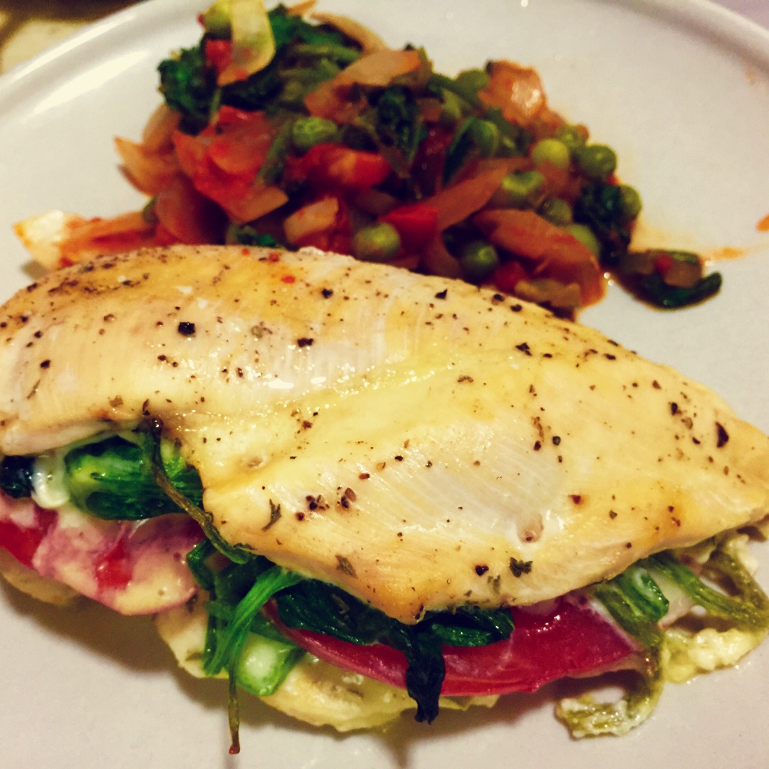 【减脂增肌】菠菜奶酪酿馅烤鸡胸 Spinach&cheese stuffed chicken breast